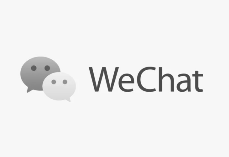 WeChat logo greyscale